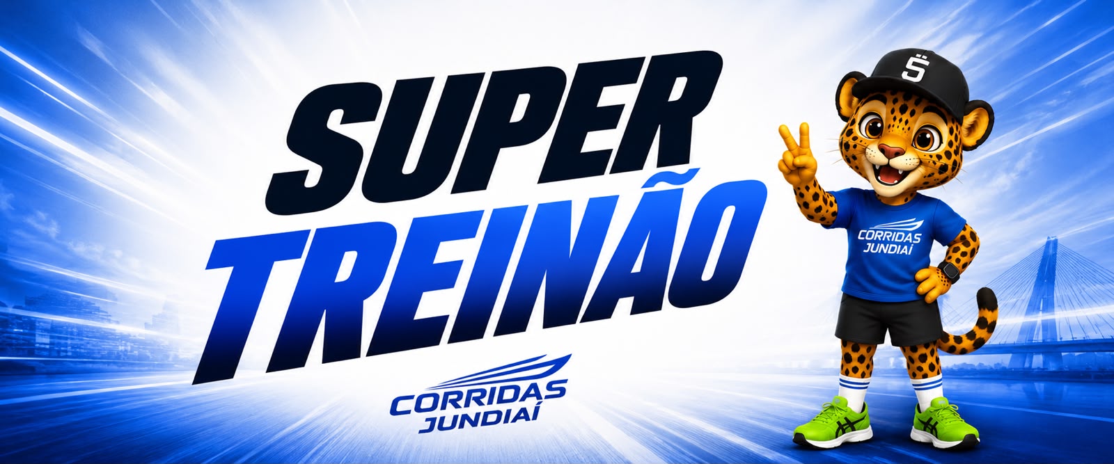 Super Treinão Corridas Jundiaí — arte oficial com o mascote